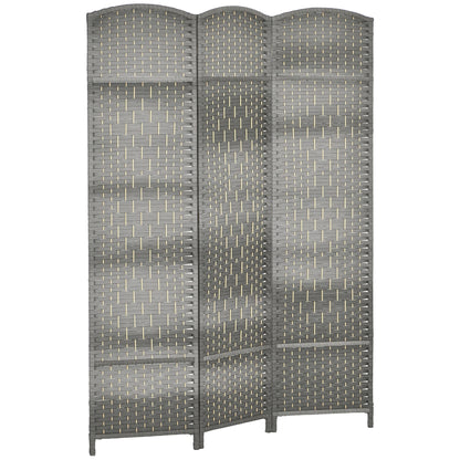 3-Panel Folding Screen 53.1x70.9 inches Room Divider Privacy Screen Polypropylene for Office Bedroom Gray Mix