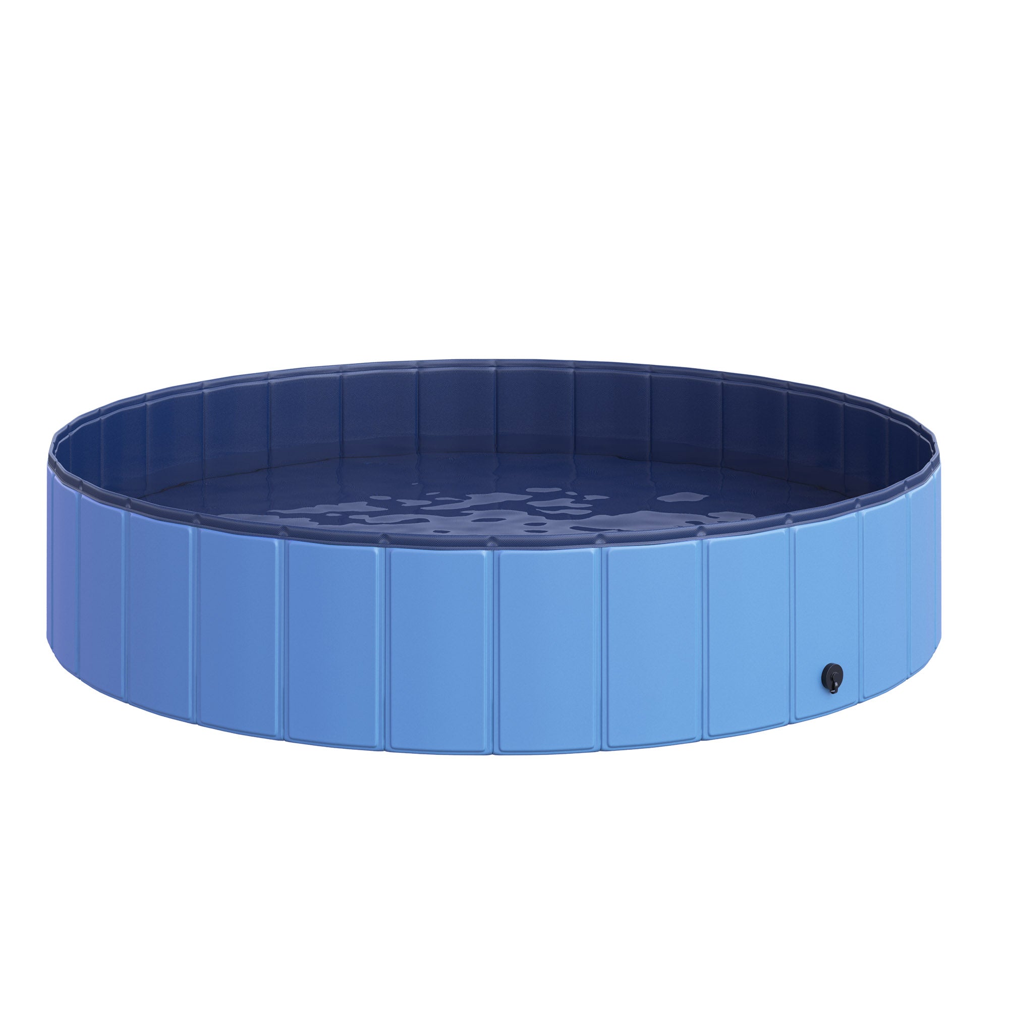 Dog Bath tub foldable Bathtub Dog Pool Splash pool Swimming pool Water basin for Dogs and Cats Swimming pool Plastic+Wood Blue Ø140 x H30 cm