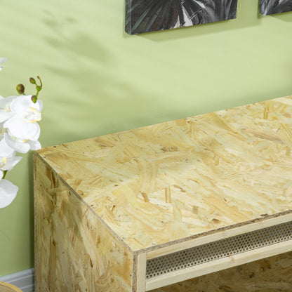 Terrarium for Reptiles, Reptile Feeding Box with Ventilation Grid, Sliding Glass Doors, Reptile Breeding Box for Amphibians, Spider, Natural, 120 x 50 x 50 cm