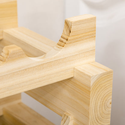 72-Bottle Wine Rack 6-Level Vertical Wine Rack Load 100 kg for Kitchen Dining Bar 114x28x85 cm Natural Wood