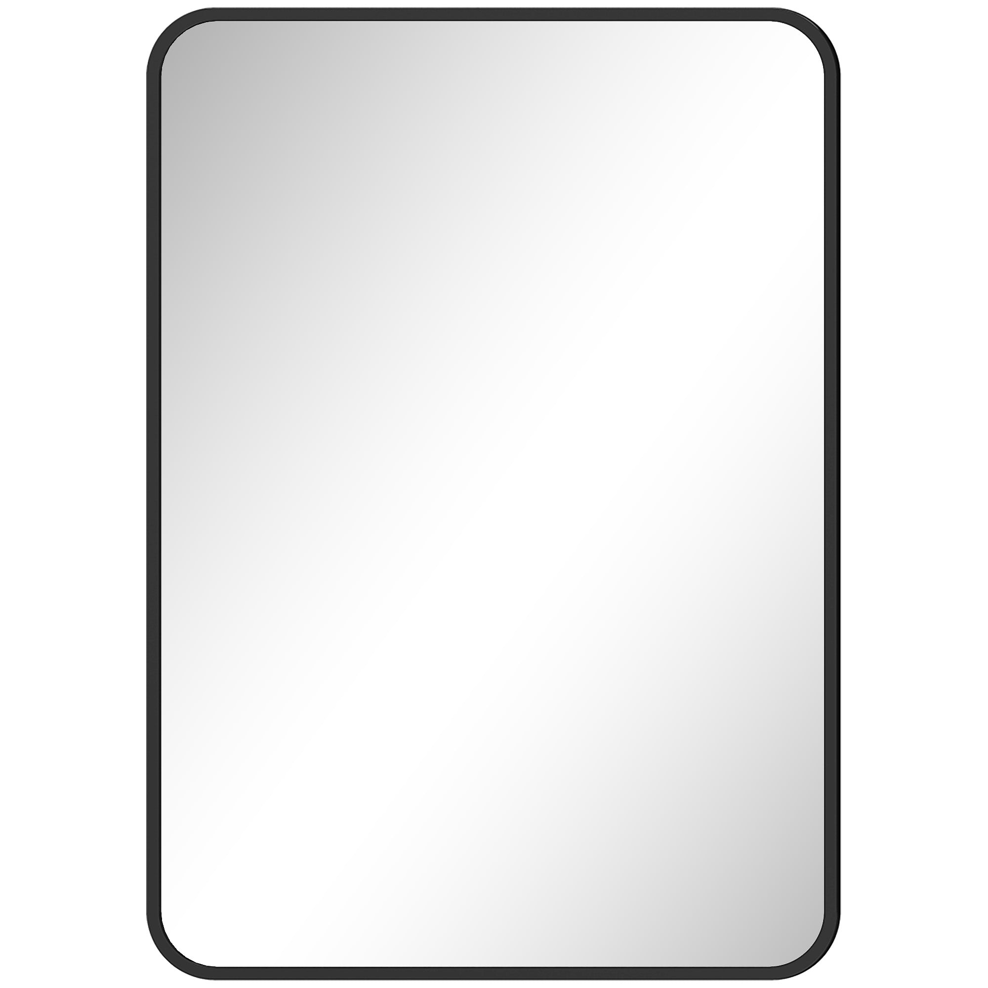 Bathroom Mirror 19.7x27.6 inches Wall Mirror Decorative Mirror with Metal Frame and Easy Hook Installation for Living Room Entryway Hallway Black