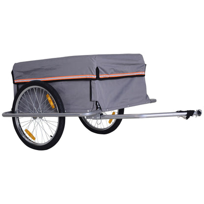 Foldable Bicycle Trailer Cargo Trailer with Coupling, Loadable up to 40 kg, Transport Trailer Trailer for Bicycle Handcart 140 x 88 x 60 cm