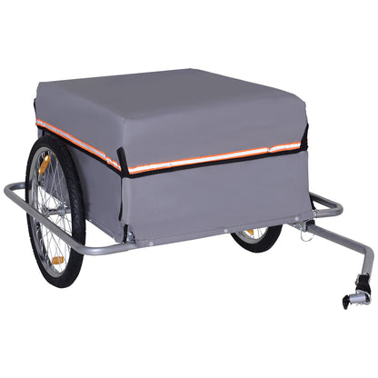 Foldable Bicycle Trailer Cargo Trailer with Coupling, Loadable up to 40 kg, Transport Trailer Trailer for Bicycle Handcart 140 x 88 x 60 cm