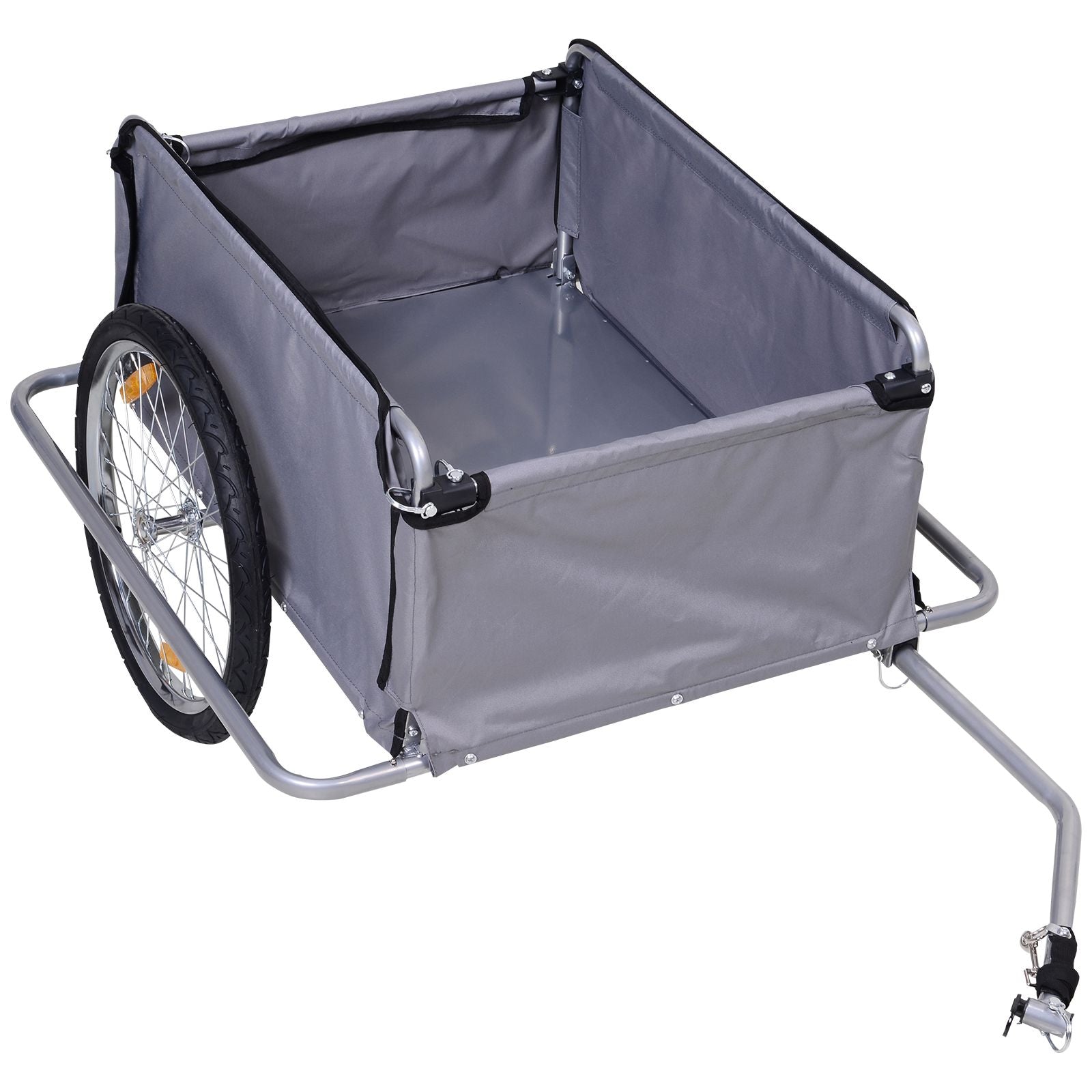 Foldable Bicycle Trailer Cargo Trailer with Coupling, Loadable up to 40 kg, Transport Trailer Trailer for Bicycle Handcart 140 x 88 x 60 cm