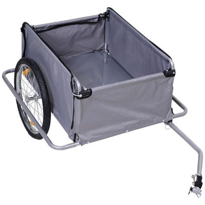Foldable Bicycle Trailer Cargo Trailer with Coupling, Loadable up to 40 kg, Transport Trailer Trailer for Bicycle Handcart 140 x 88 x 60 cm