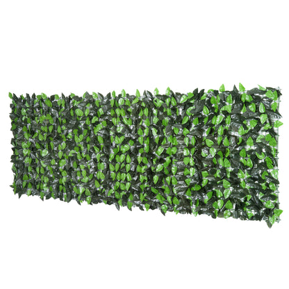Artificial Hedge Privacy Screen, UV Protected Privacy Screen, Green Balcony Privacy Screen, Fence Privacy Screen with Leaves, Hedge Fence, Wall Artificial 300 x 100 cm for Garden Wedding