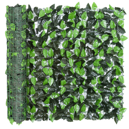 Artificial Hedge Privacy Screen, UV Protected Privacy Screen, Green Balcony Privacy Screen, Fence Privacy Screen with Leaves, Hedge Fence, Wall Artificial 300 x 100 cm for Garden Wedding