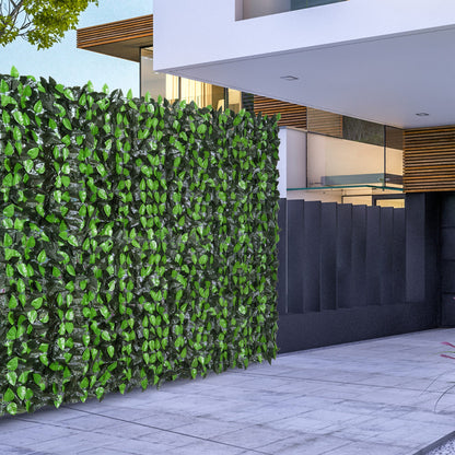 Artificial Hedge Privacy Screen, UV Protected Privacy Screen, Green Balcony Privacy Screen, Fence Privacy Screen with Leaves, Hedge Fence, Wall Artificial 300 x 100 cm for Garden Wedding