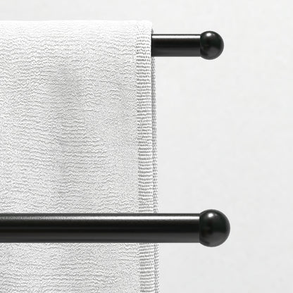 Freestanding Towel Rack 2-Tier Metal Towel Holder for Bathroom, 50W x 18.5D x 85H cm, Black