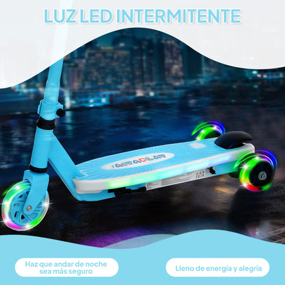 Electric Scooter for Kids 4-7 Years Old Electric Scooter Max. 6 km/h 80 W Motor Maximum Autonomy 8 km Children's Electric Scooter with LED Lights Rear Brake Blue