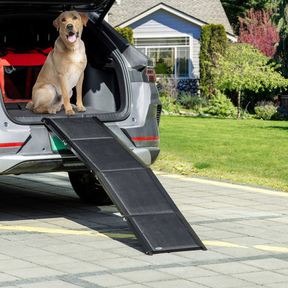 Pet Ramp Dog Ramp Foldable Car Ramp, Aluminum Pet Entrance Aid for Cars, Trucks, and SUVs, Up to 40 kg, 158 x 43.5 cm