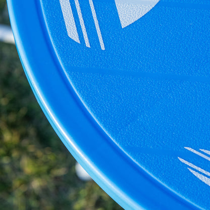 4 piece Children's Seating Group Garden Table 2 Folding Chairs Umbrella Camping Children's Seating Set Patio Furniture for 3-6 Years Blue