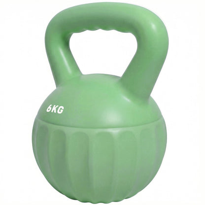 SPORTNOW Sand-Filled Kettlebell 6 kg (13.2 lb) – Green – Non-Slip Handle, Stable Base for Home Strength Training