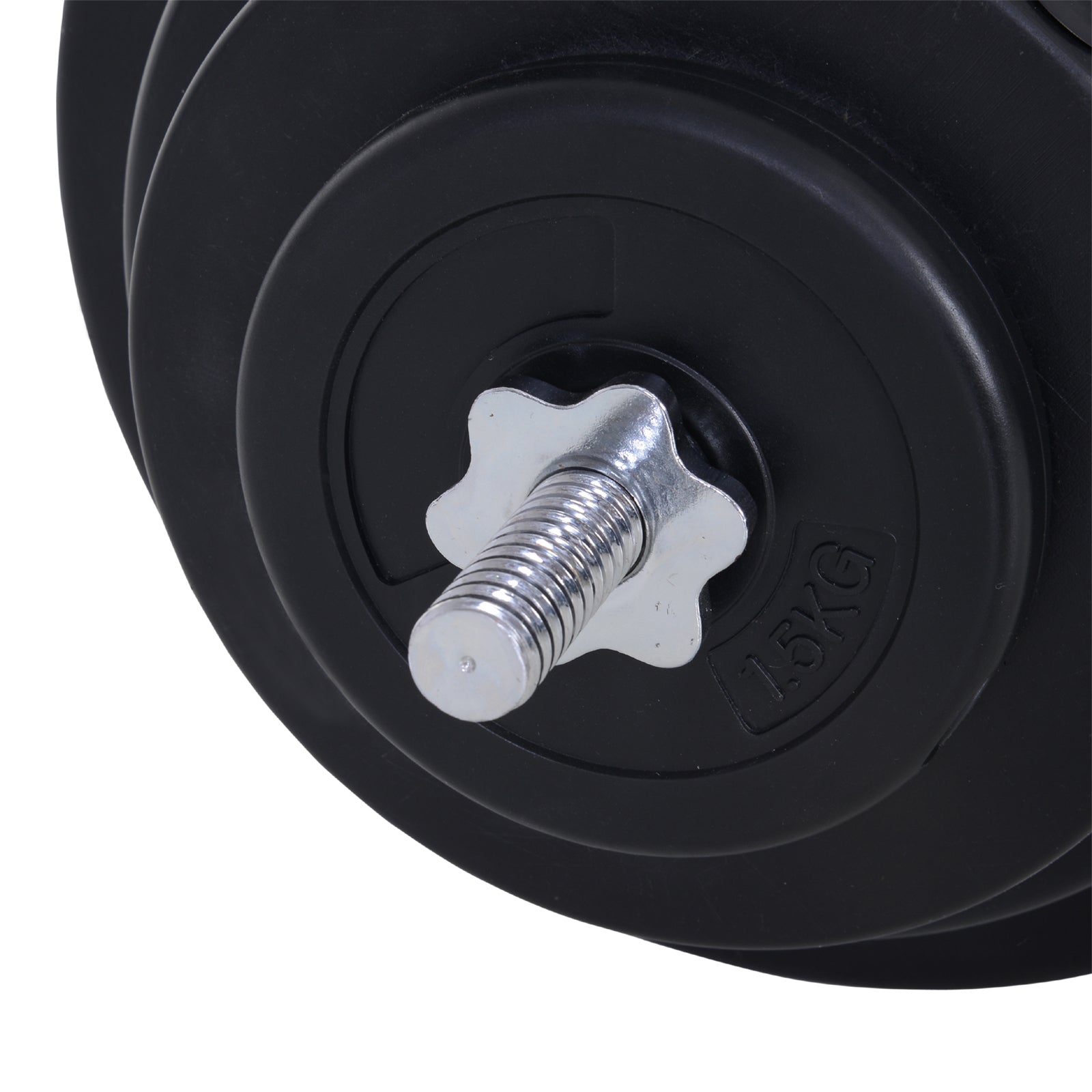 70 kg Weight Bar with Dumbbells Adjustable Weight Set with 8 Discs 1.5kg 5kg 10kg 15kg and 1 Bar for Strength Training at Home Gym Office 170x40.5x40.5 cm Black