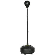 SPORTNOW Punching Ball, 145-180 cm Height Adjustable Free Standing Boxing Bag Trainer with Suction Cup, Stand Boxing Ball, Speed Ball for Exercise, Training, Synthetic Leather, Black
