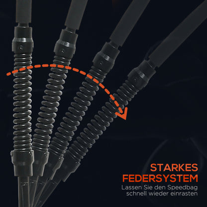 SPORTNOW Punching Ball, 145-180 cm Height Adjustable Free Standing Boxing Bag Trainer with Suction Cup, Stand Boxing Ball, Speed Ball for Exercise, Training, Synthetic Leather, Black