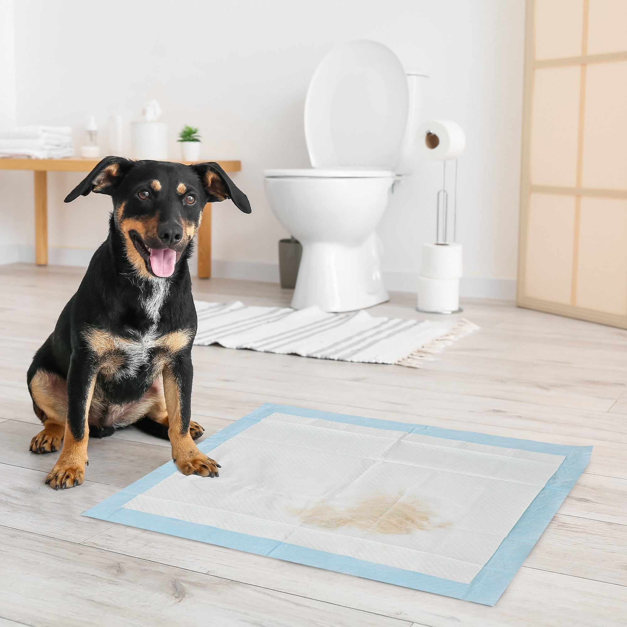 Dog Pads 80 Unit 60x60 cm Pet Training Pads 6-Layer Design with Quick-Dry Leak-Proof Surface Blue