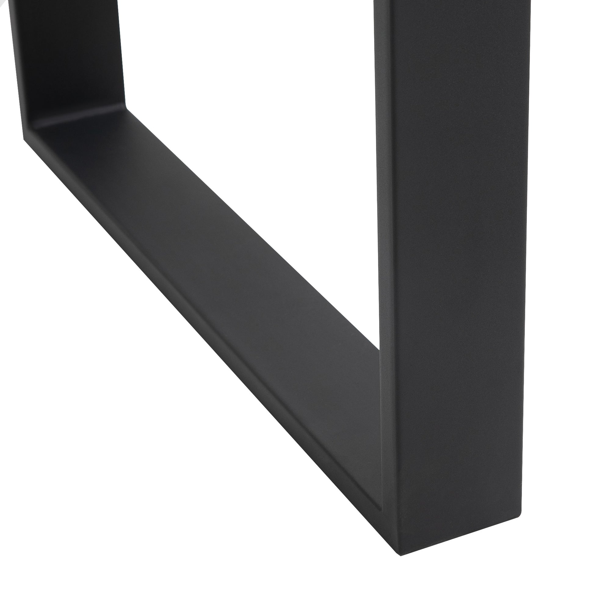 Table Legs 2 Piece Metal Furniture Feet Table Frame 60 x 72 cm Table Runners with Floor Protectors for Dining Table, Desk, Nightstand Black