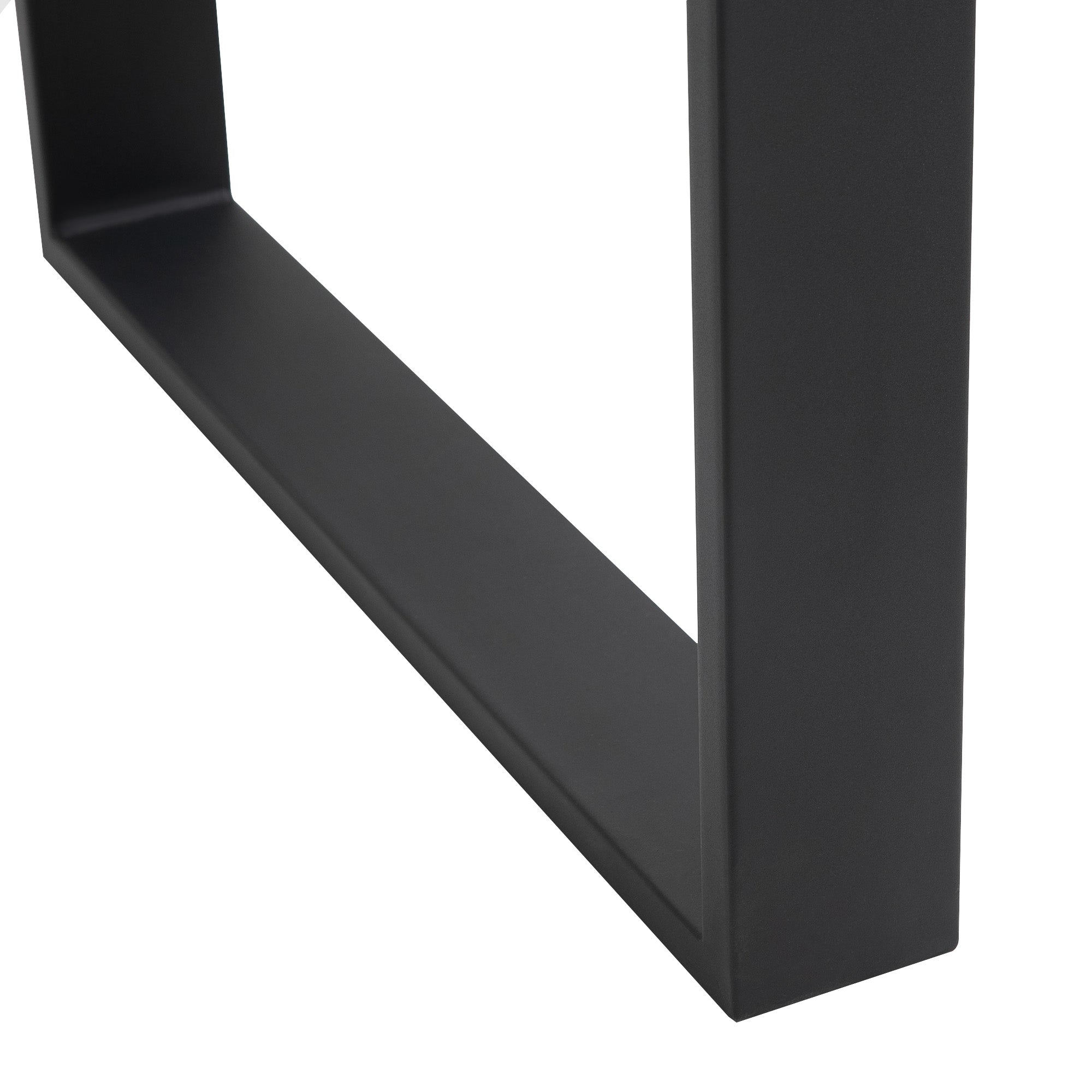 Table Legs 2 Piece Metal Furniture Feet Table Frame 60 x 72 cm Table Runners with Floor Protectors for Dining Table, Desk, Nightstand Black