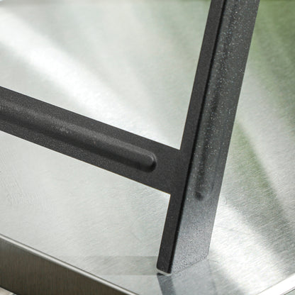 Portable Folding Charcoal BBQ Grill with Charcoal Basin 74L x 30W x 37H cm, Black