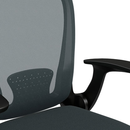 Ergonomic Office Chair, Desk Chair, Flip-up Armrests, Mesh Back, Tilt Function, 120 kg Capacity, Adjustable Height, Computer Chair, 360° Swivel, Gray
