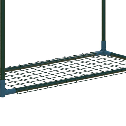 Plant Rack 2-Pack, Plant Stand with 4 Tiers, Flower Stand, Flower Shelf for Balcony, Garden, Greenhouse, Steel, Green, 70 x 27 x 110 cm