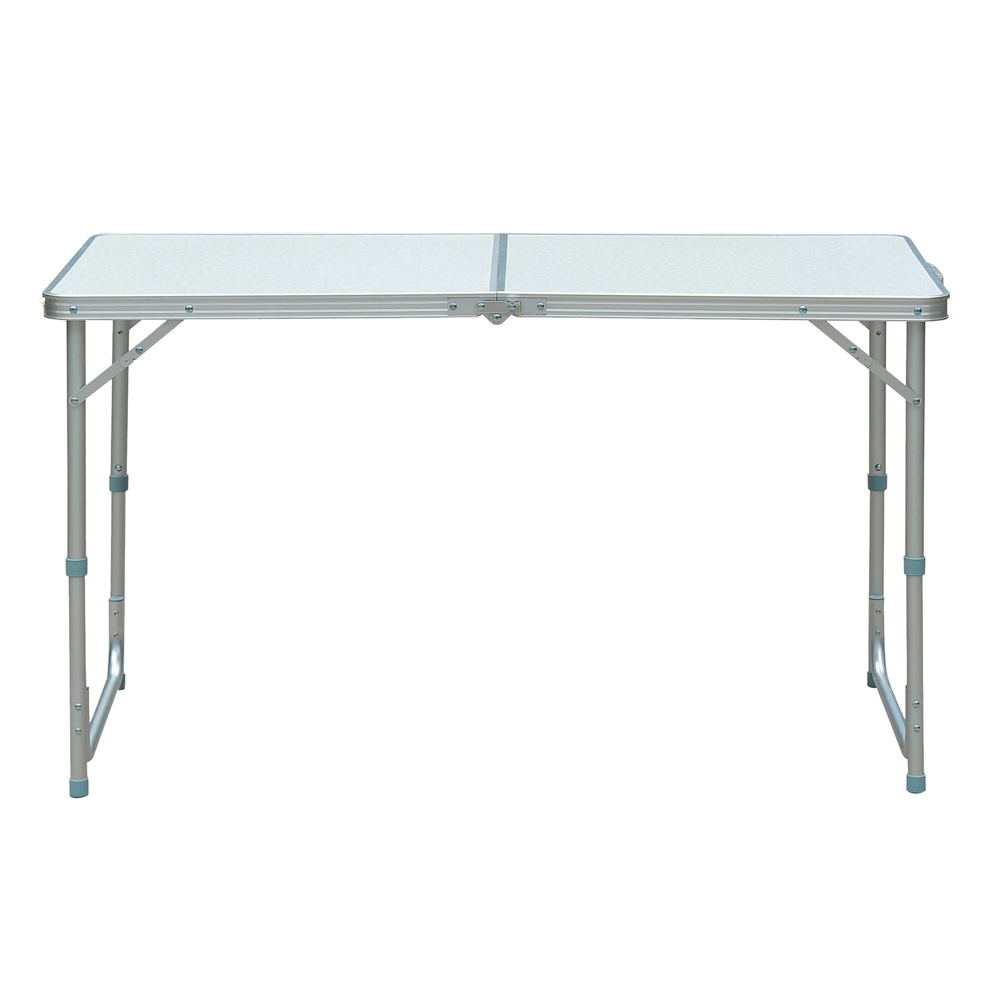 Folding Camping Table Convertible into Suitcase Adjustable Height for Picnic 120x60x54-70 cm with Aluminum Frame