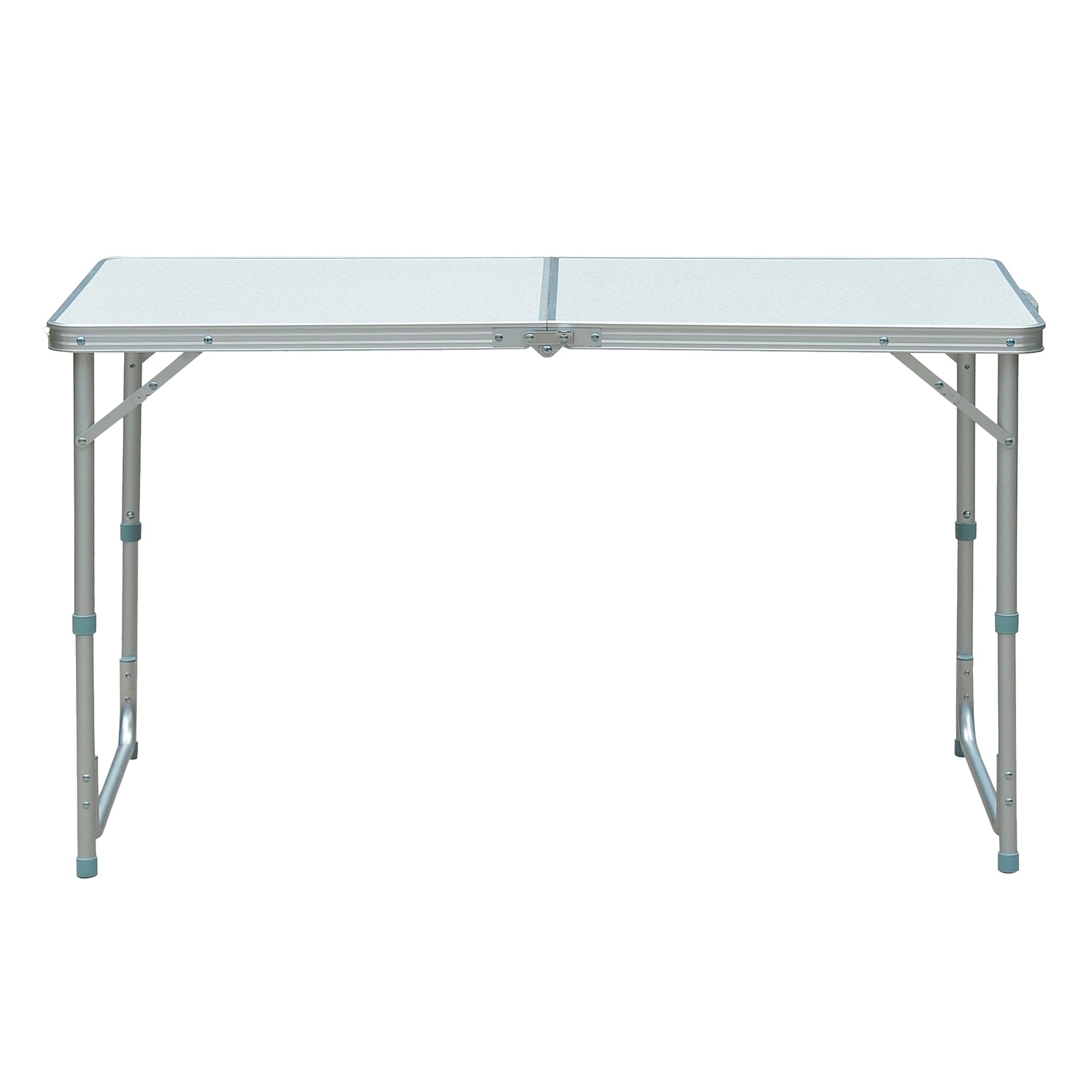 Folding Camping Table Convertible into Suitcase Adjustable Height for Picnic 120x60x54-70 cm with Aluminum Frame