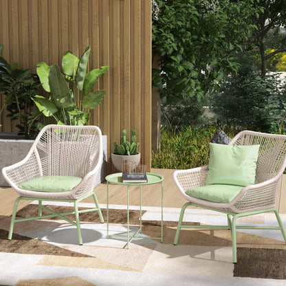 Folding Side Table Garden Table Ø46 x 50 cm Round Weatherproof Balcony Table with Folding Legs Camping Table Folding Coffee Table for Living Room Office Outdoor Indoor Green