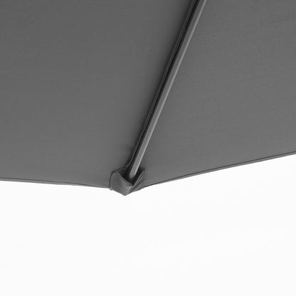 3m diameter foldable octagonal cantilever garden parasol with cross base in gray