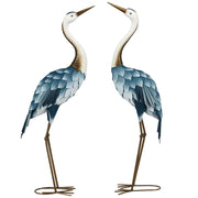 2-Piece Garden Statue Cranes, 72.5/74 cm Garden Figure, Weather-Resistant Outdoor Ornament, Sculpture, Garden Decor for Balcony, Terrace
