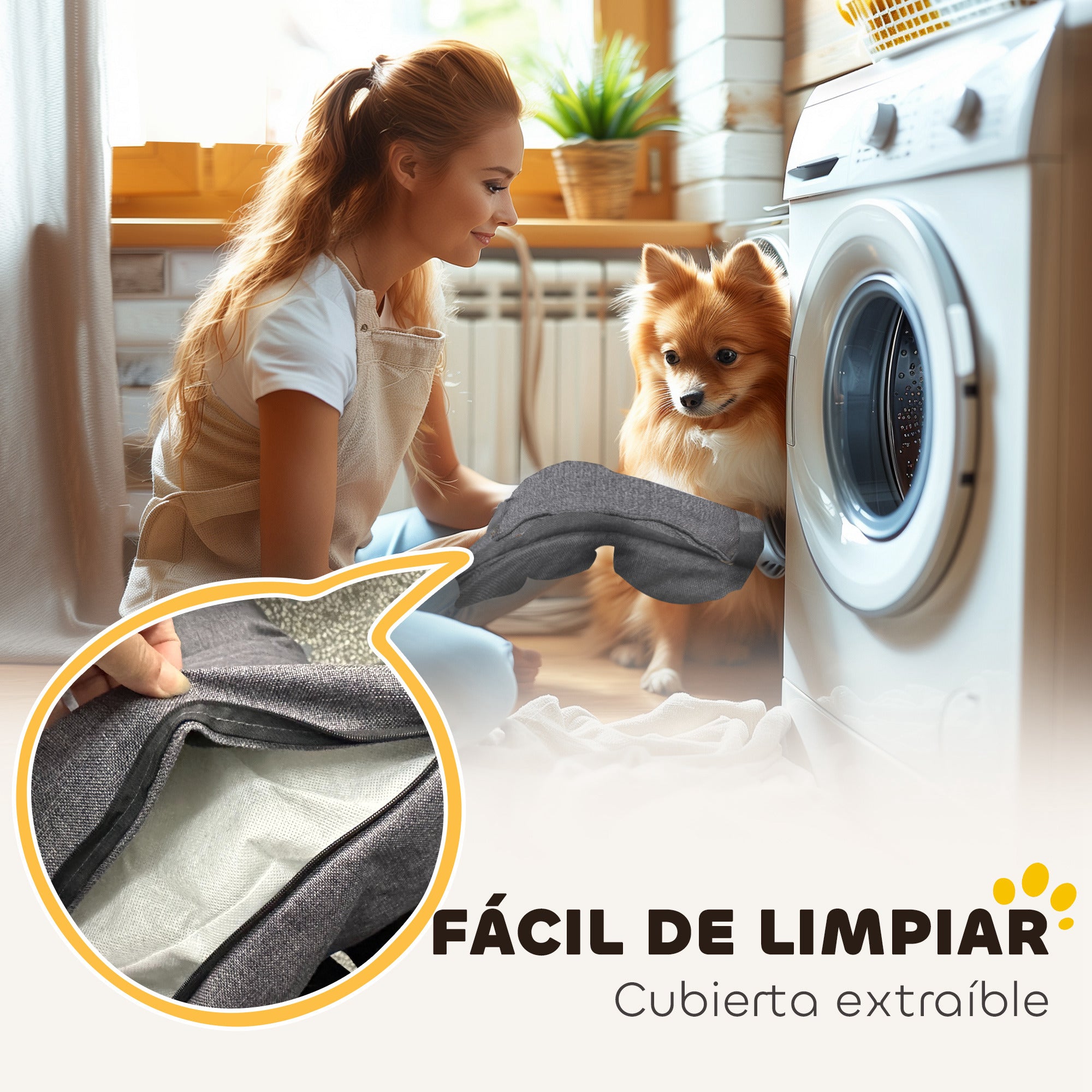 Small Dog Bed Pet Bed with 2 Pillows Dog Mattress with Non-Slip Base Removable and Washable Cover 90x60x35 cm Gray