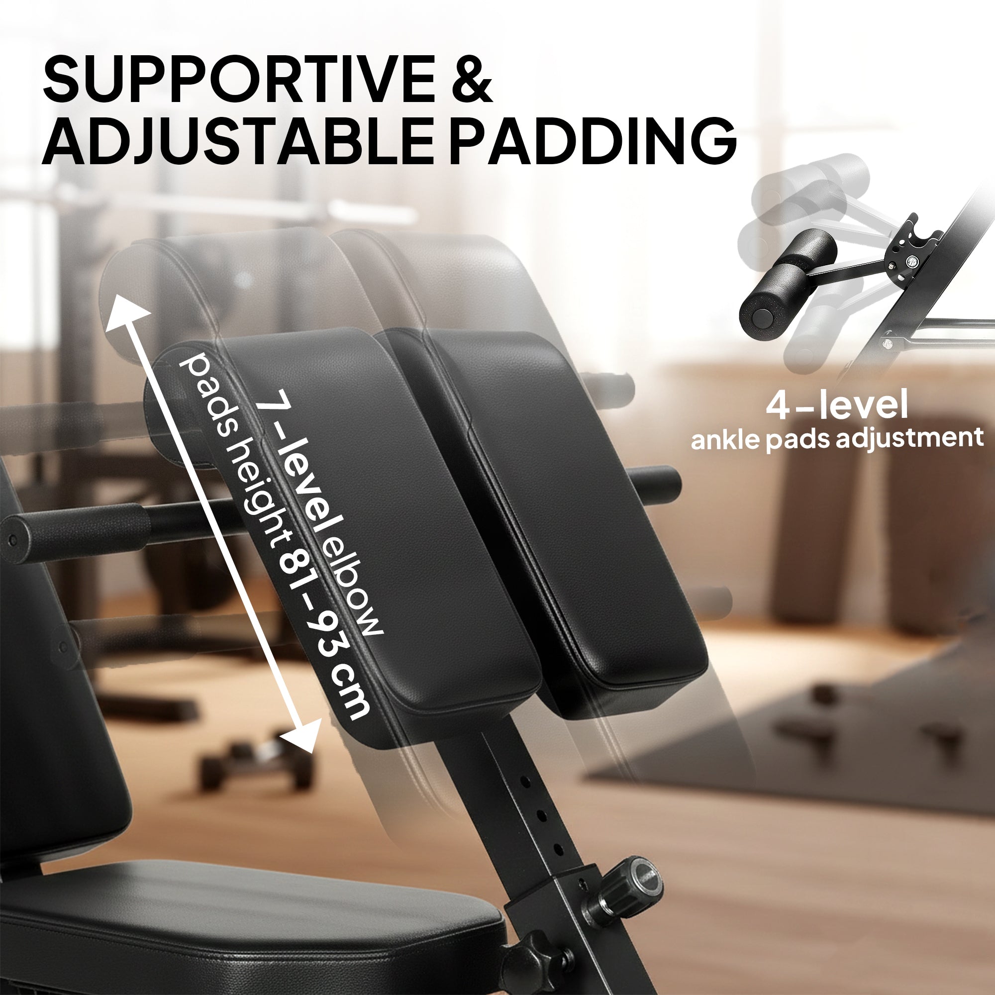 SPORTNOW 4-in-1 Adjustable Dumbbell Bench with Leg Extension & Preacher Curl Pad, 6-Position Backrest, Adjustable Seat & Pads, Multi-Function Incline Bench, 330 lb Capacity — Home Gym Back Trainer