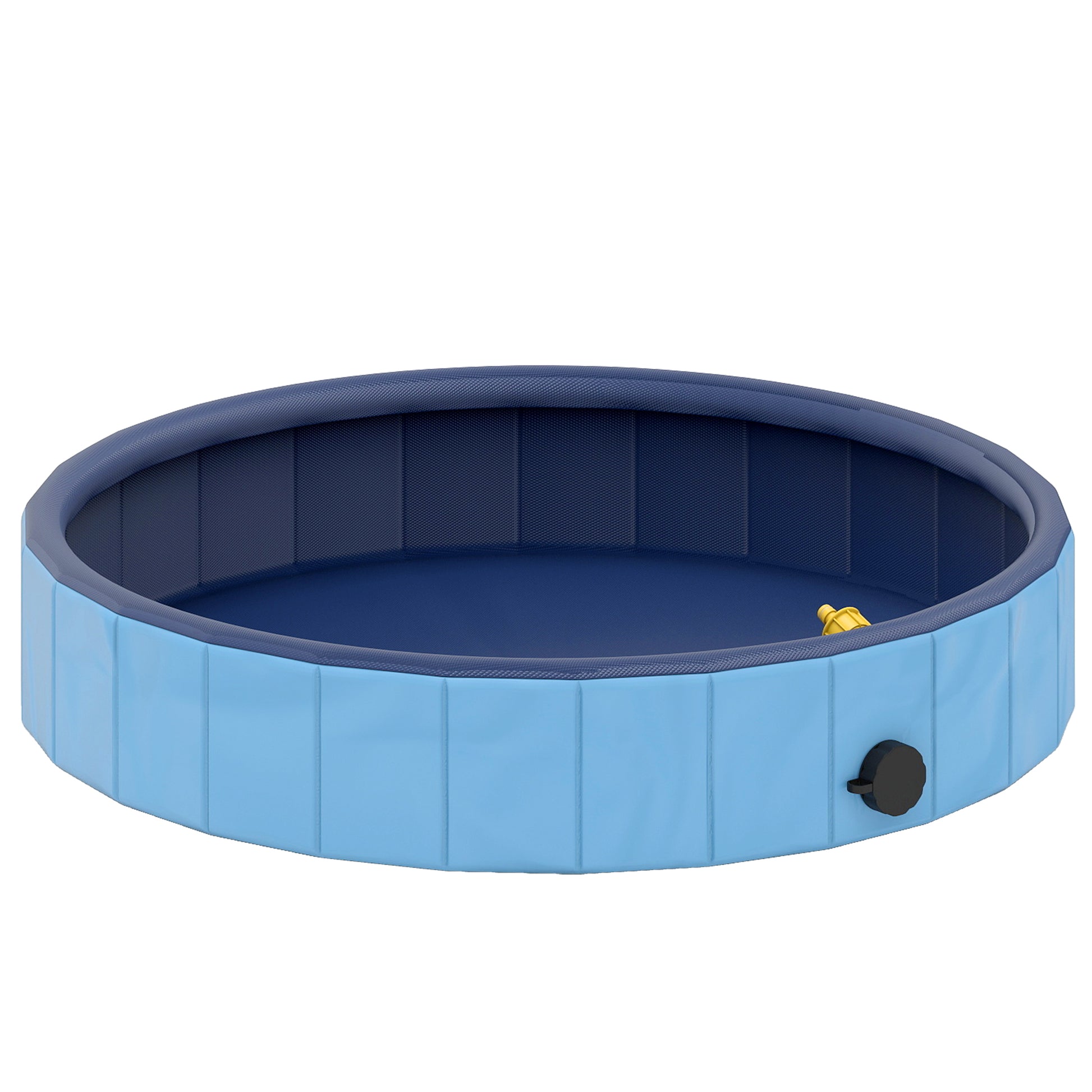 Foldable Dog Pool with Sprinkler Portable Bathtub for Small Pets PVC Non-Slip and Wear-Resistant for Indoors and Outdoors Ø80x20 cm Light Blue