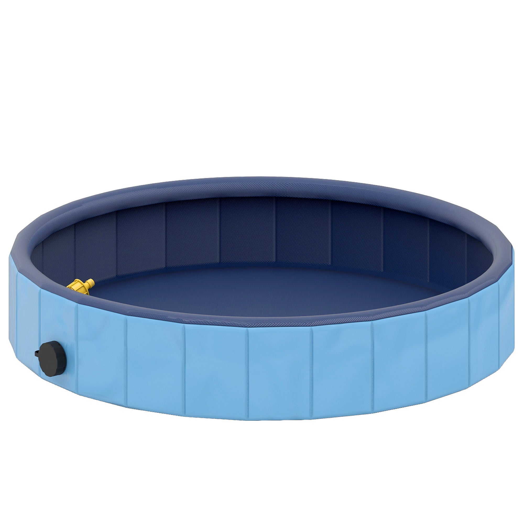 Foldable Dog Pool with Sprinkler Portable Bathtub for Small Pets PVC Non-Slip and Wear-Resistant for Indoors and Outdoors Ø80x20 cm Light Blue