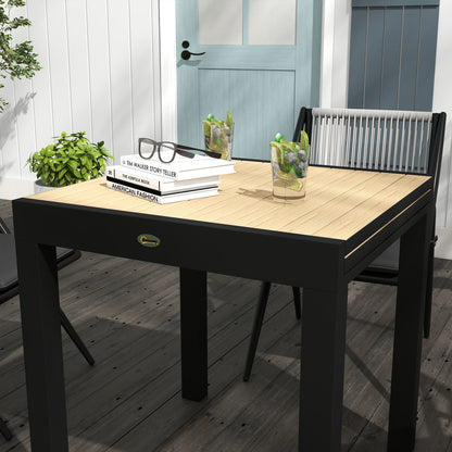 Garden Table Dining Table for 6 People Patio Table Expandable Balcony Table up to 70 kg Load Capacity Aluminum Yellow 81/162 x 80 x 75 cm