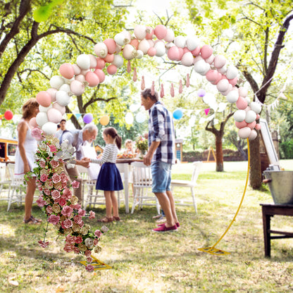 Golden Steel Wedding Balloon Arch for Climbing Plants for Wedding, Anniversary, Ceremony, and Banquet
