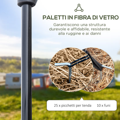 Camping Tent for 5-6 People with 2 Doors, Windows, and Storage Pockets Included, 475x315x215 cm, Blue