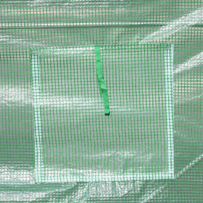 Greenhouse 500x200x205cm Film Greenhouse Tomato House with Door, 8 Windows, Film Tunnel Made of Galvanized Steel, PE, Stable Greenhouse Plant Tunnel, Including Ground Anchors & Ropes