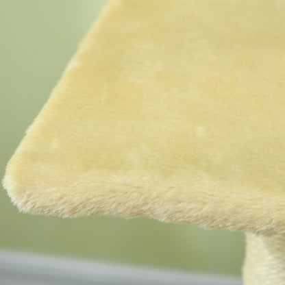 Cat Tree 72 cm Cat Tower with Plush Balls, Sisal Posts, Platform, Scratching Board Multi-Level Cat Scratching Tree, Climbing Tree, for Medium-Sized Cats, Cream White