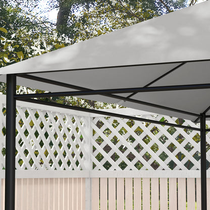 Replacement Roof for 4 x 3m Gazebo, Water-Resistant Pavilion Canopy with UV Protection 30+, Polyester Cover Replacement for Garden Gazebo, Polyester Fabric, 180 g/m², Light Grey