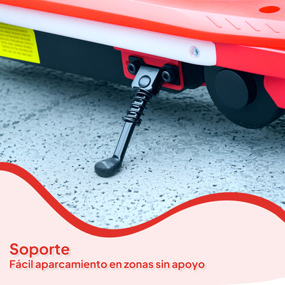 Electric Scooter for Kids 6-14 Years Electric Scooter Max. 10 km/h 80 W Motor Maximum Range 8 km Children's Electric Scooter with LED Lights Red Rear Brake