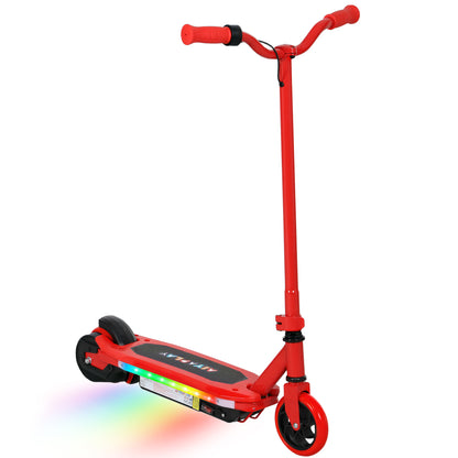 Electric Scooter for Kids 6-14 Years Electric Scooter Max. 10 km/h 80 W Motor Maximum Range 8 km Children's Electric Scooter with LED Lights Red Rear Brake
