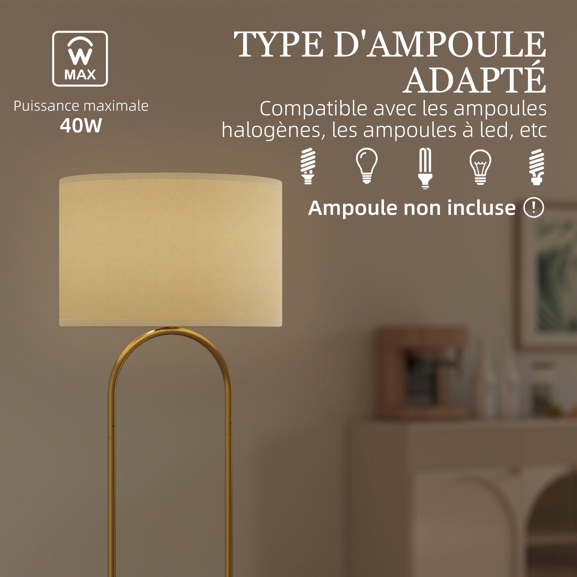 Floor Lamp Standing Lamp with Linen Lampshade E27 Socket Modern Style Floor Lamp with Foot Switch for Living Room and Bedroom 156 cm Golden and Black