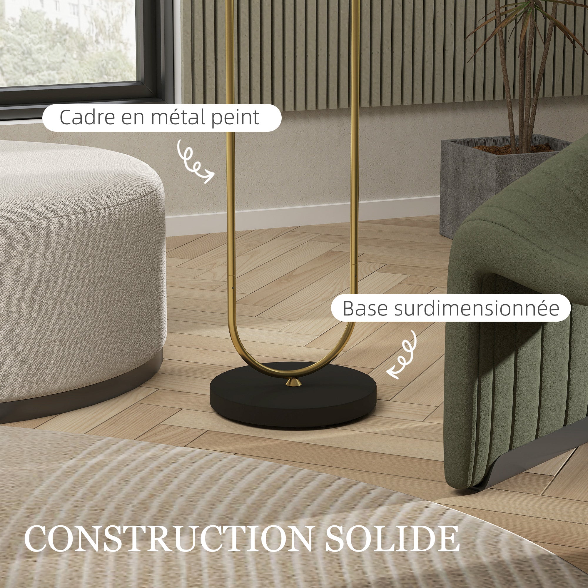 Floor Lamp Standing Lamp with Linen Lampshade E27 Socket Modern Style Floor Lamp with Foot Switch for Living Room and Bedroom 156 cm Golden and Black