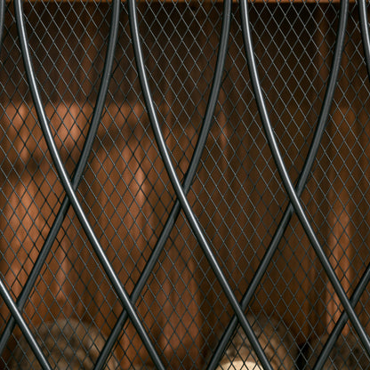 Folding Fireplace Screen Protective Fire Guard with 3-Panel Hinged Metal Structure 126x3x80 cm Black