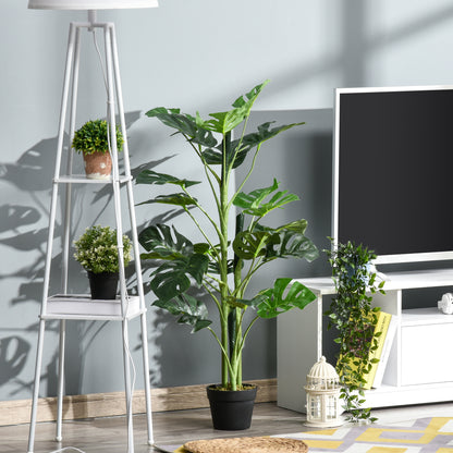 Artificial Plant 100 cm Artificial Monstera Artificial Tree with 21 Leaves and Pot for Home Office Living Room Green