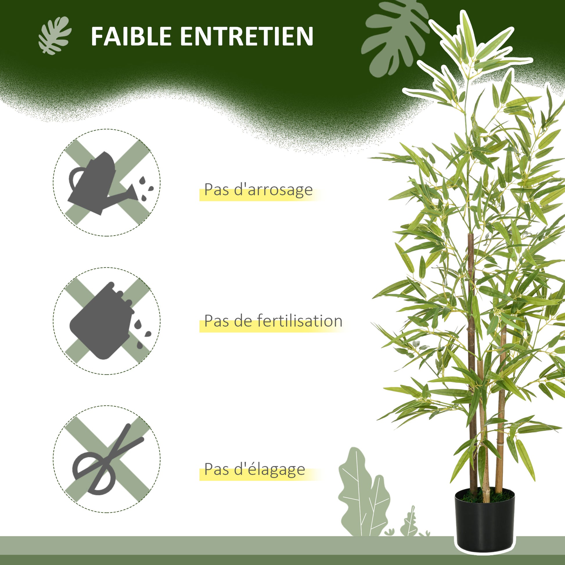 Artificial Bamboo Tree 120cm with Pot, Indoor Decoration, Very Realistic