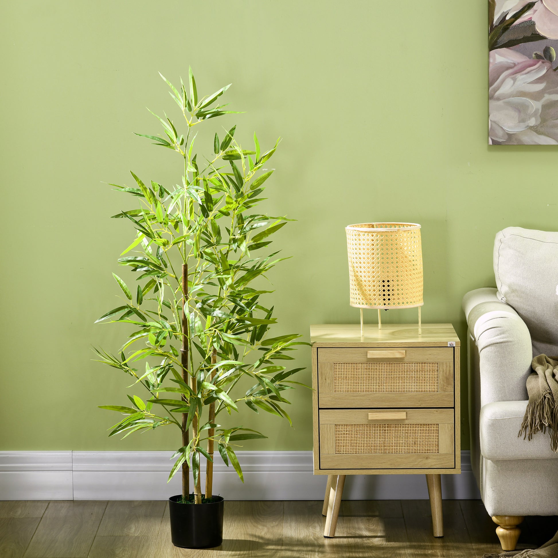 Artificial Bamboo Tree 120cm with Pot, Indoor Decoration, Very Realistic