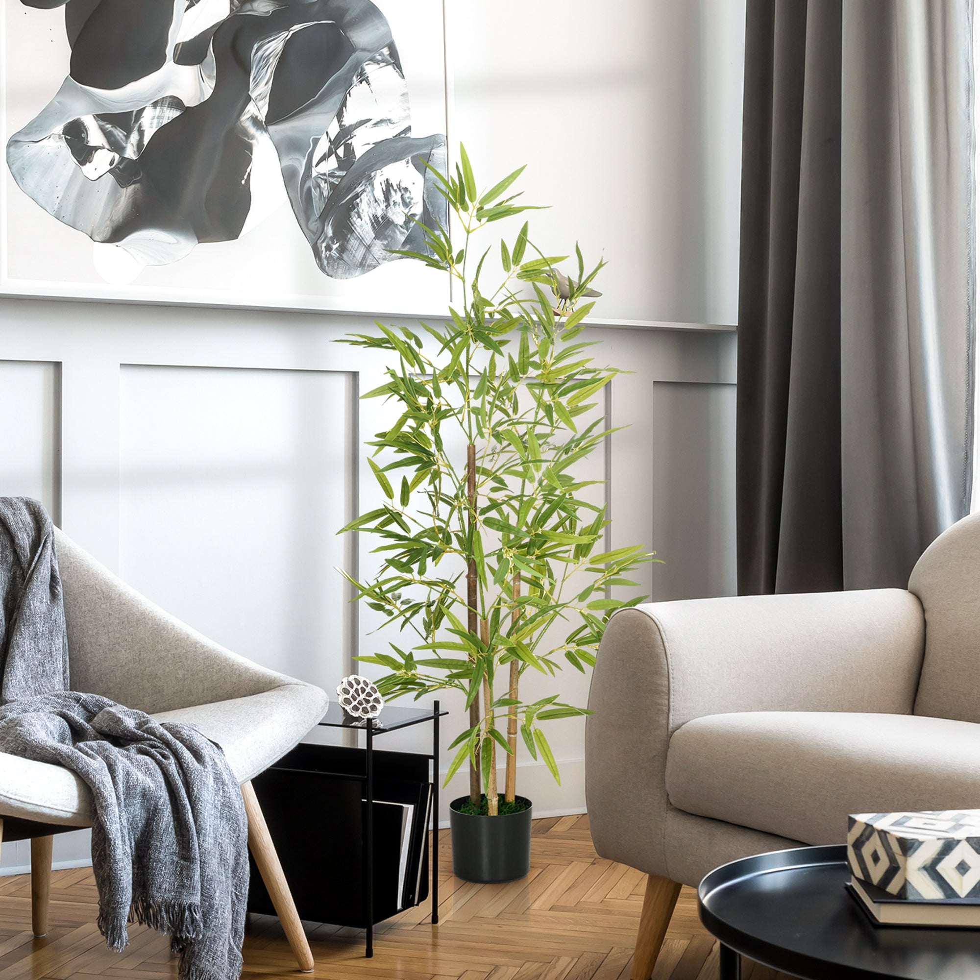 Artificial Bamboo Tree 120cm with Pot, Indoor Decoration, Very Realistic